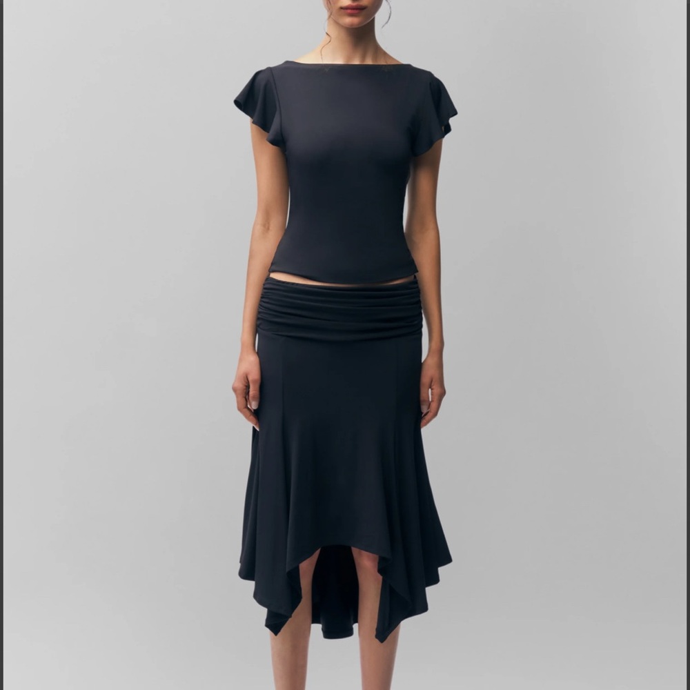 Danielle Guizio Soffiano Skirt